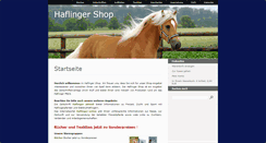 Desktop Screenshot of haflinger-shop.de